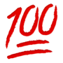 100% emoji