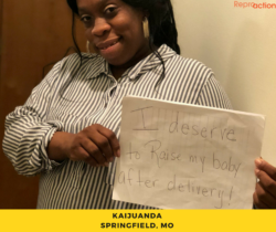 Picture of activist speaking out on maternal mortality