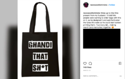 New Wave Feminist "Ghandi that shit" bag