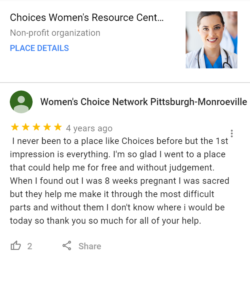 “Choices Women’s Resource Center review