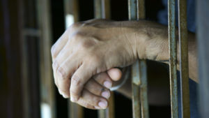 close up of prisoner hand